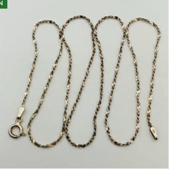 Sterling Silver Comb Pendant Necklace on Twisted Serpentine Chain - Picture 8 of 11